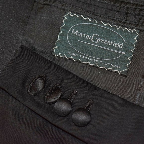 40S Martin Greenfield Hand Tailored* Black SUIT - Picture 1 of 11
